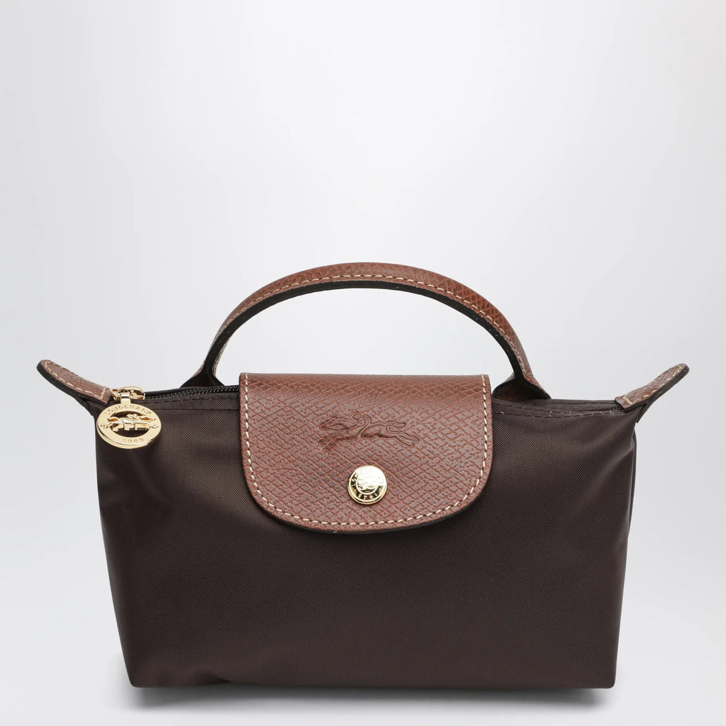 Longchamp Le Pliage Original Pebble clutch bag moka