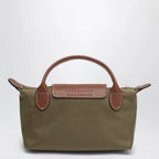 Longchamp Le Pliage Original Pebble clutch bag olive