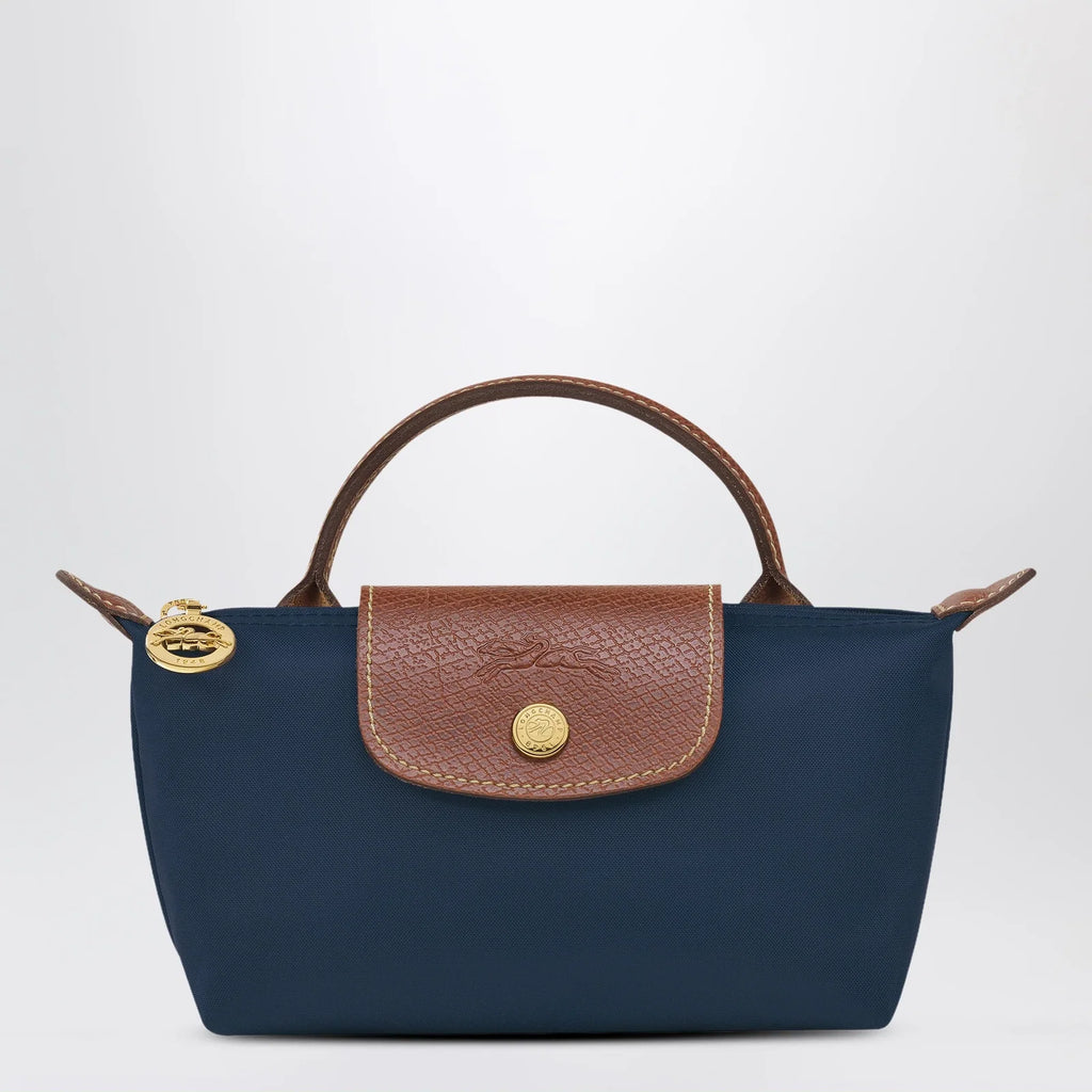Longchamp Le Pliage Original Pebble clutch bag marine
