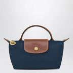 Longchamp Le Pliage Original Pebble clutch bag marine