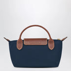 Longchamp Le Pliage Original Pebble clutch bag marine
