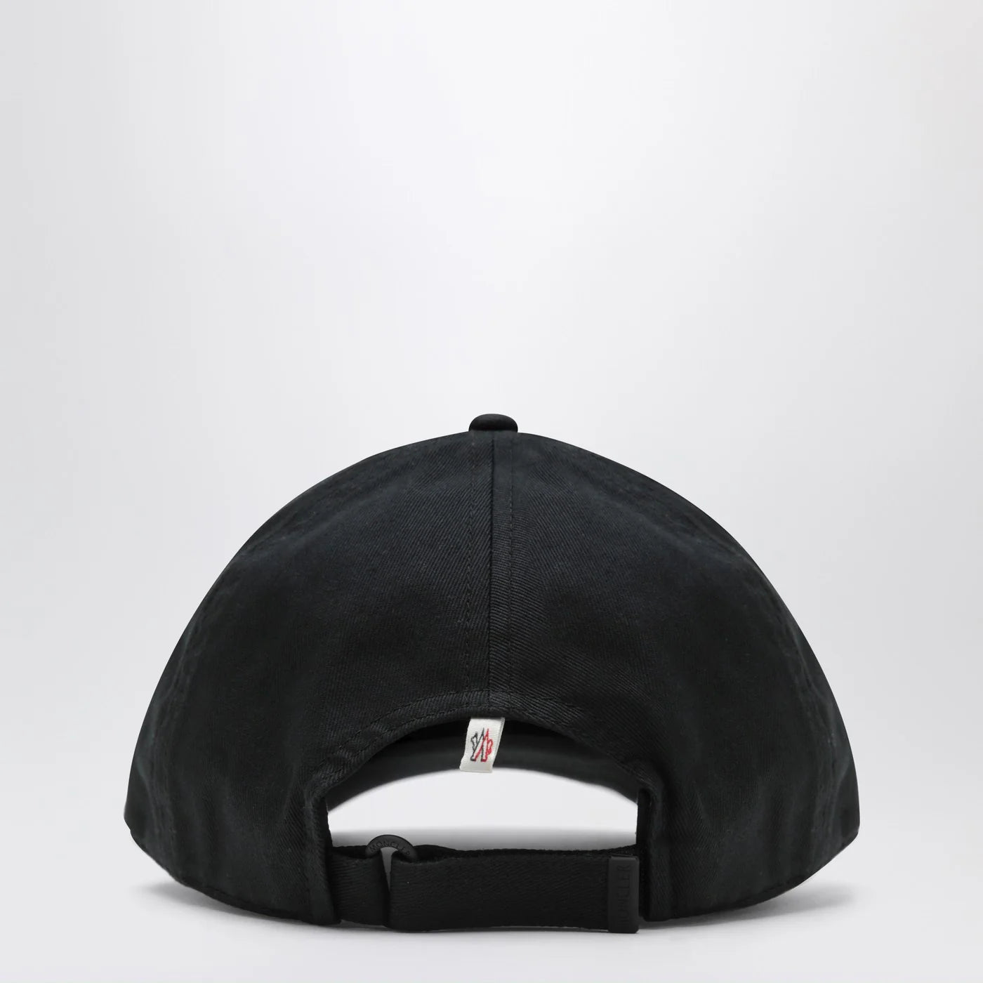 Moncler Grenoble Black baseball cap with logo patch