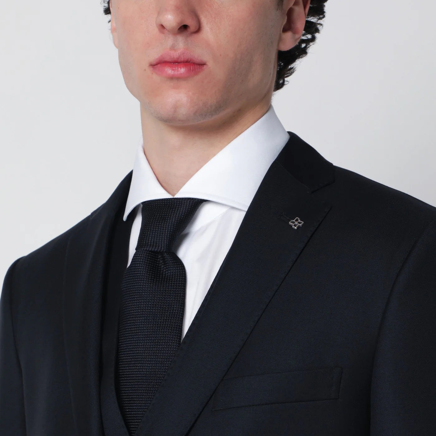 Tagliatore Single-breasted navy blue wool suit