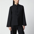 Róhe Black Wool Jacket with Pankou Closure