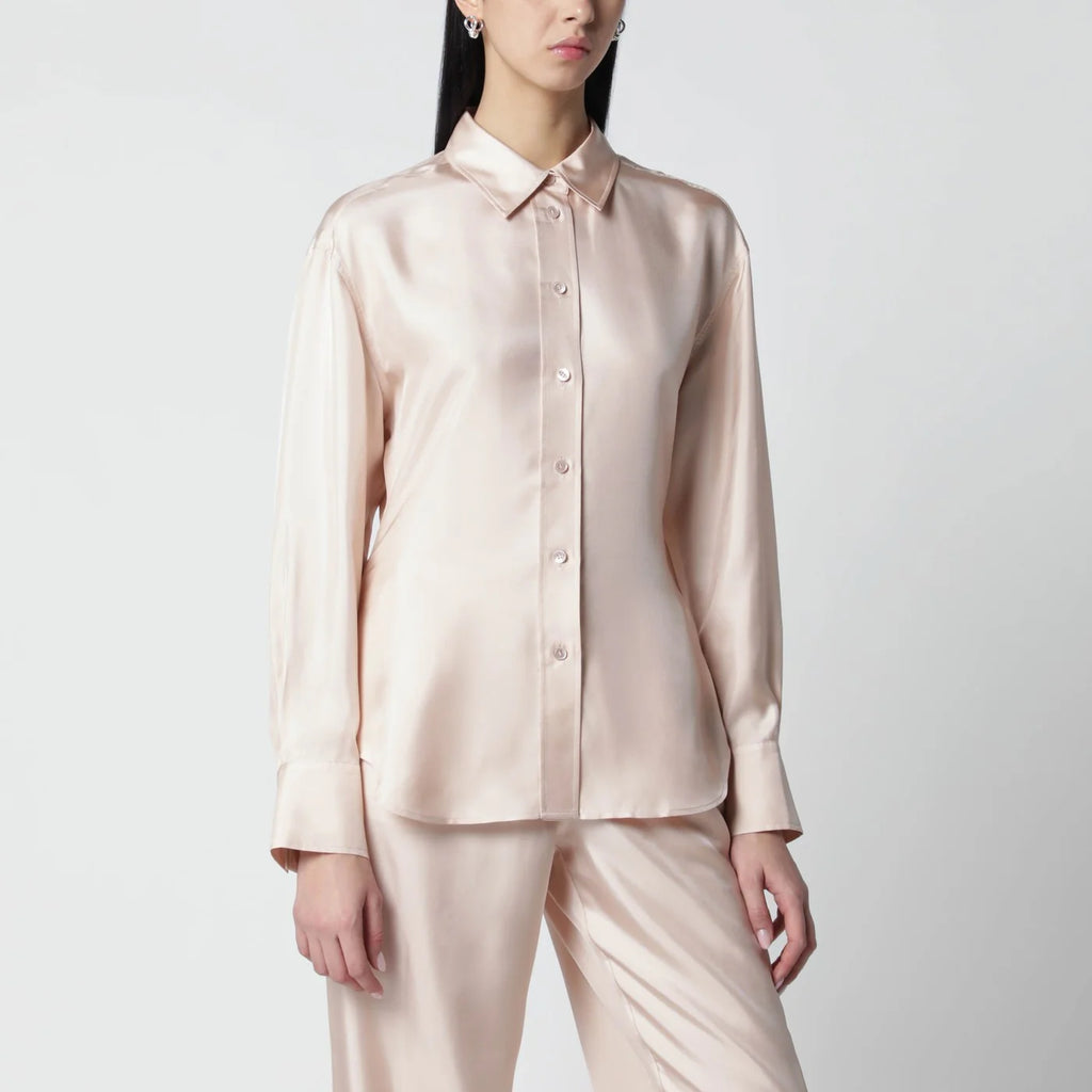 Róhe Light pink silk shirt