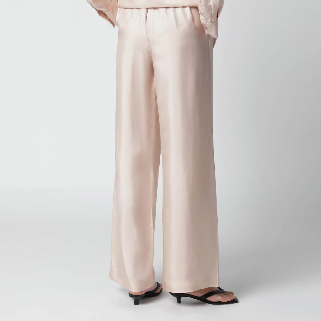 Róhe Light pink silk trousers