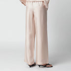 Róhe Light pink silk trousers