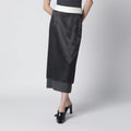 Róhe Dark grey inside-out midi skirt