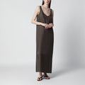 Róhe Earth-tone silk dress