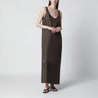 Róhe Earth-tone silk dress