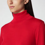 Róhe Red Fine-Knit Wool and Cashmere Turtleneck
