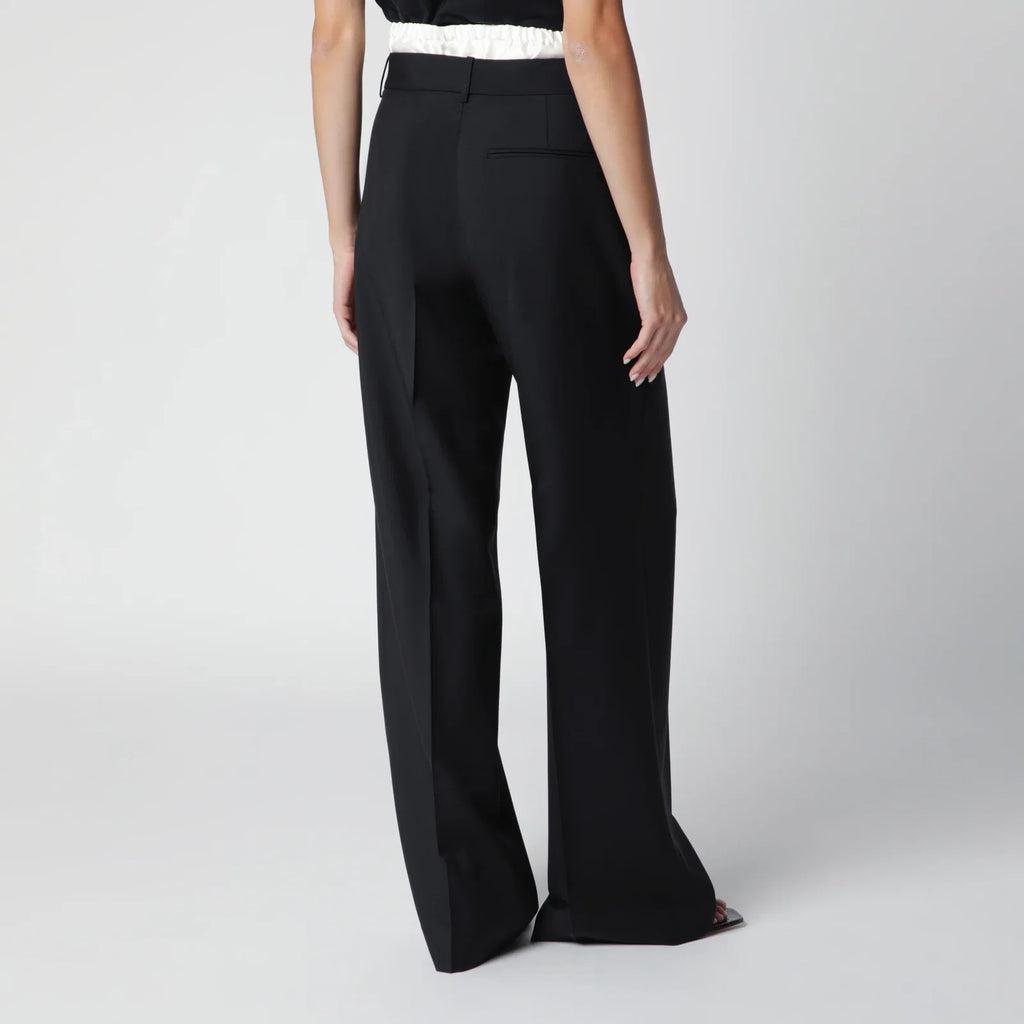 Róhe Black Trousers with Boxer Detail