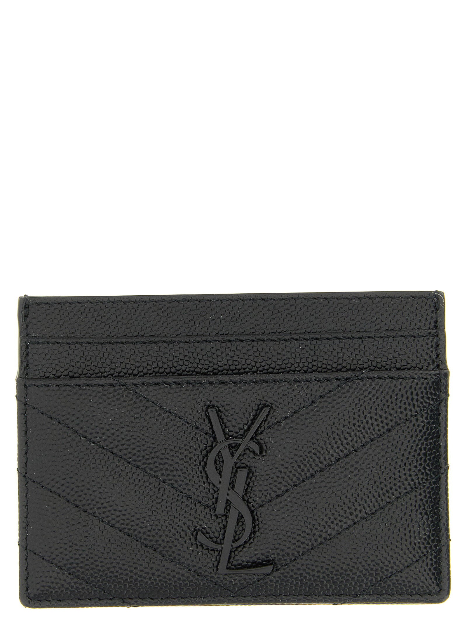 Saint Laurent Logo Matelassé Card Holder