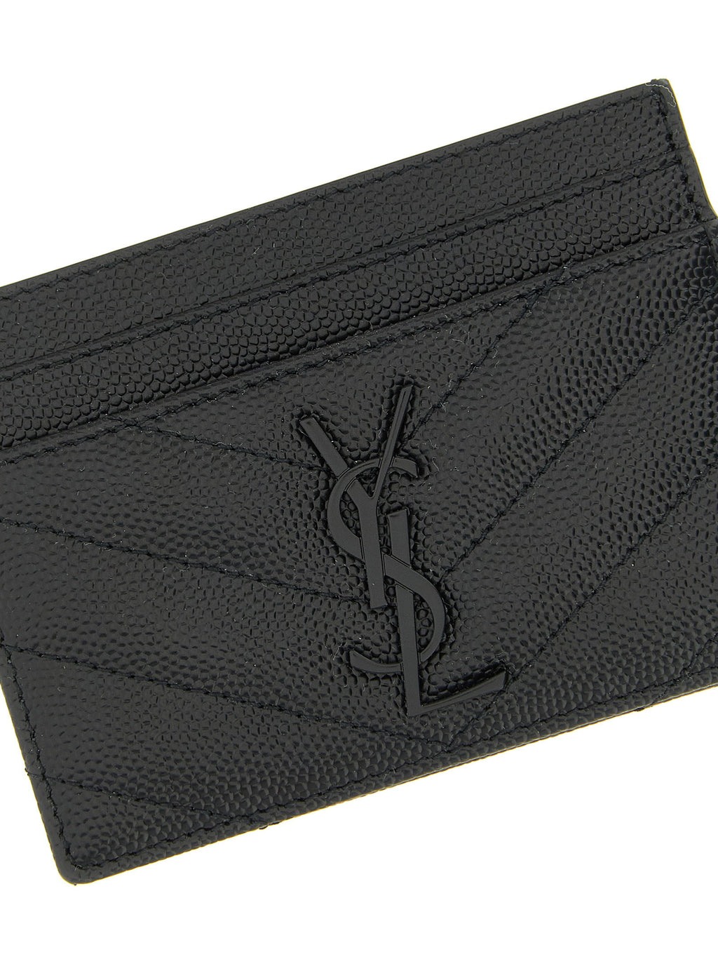 Saint Laurent Logo Matelassé Card Holder
