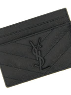 Saint Laurent Logo Matelassé Card Holder