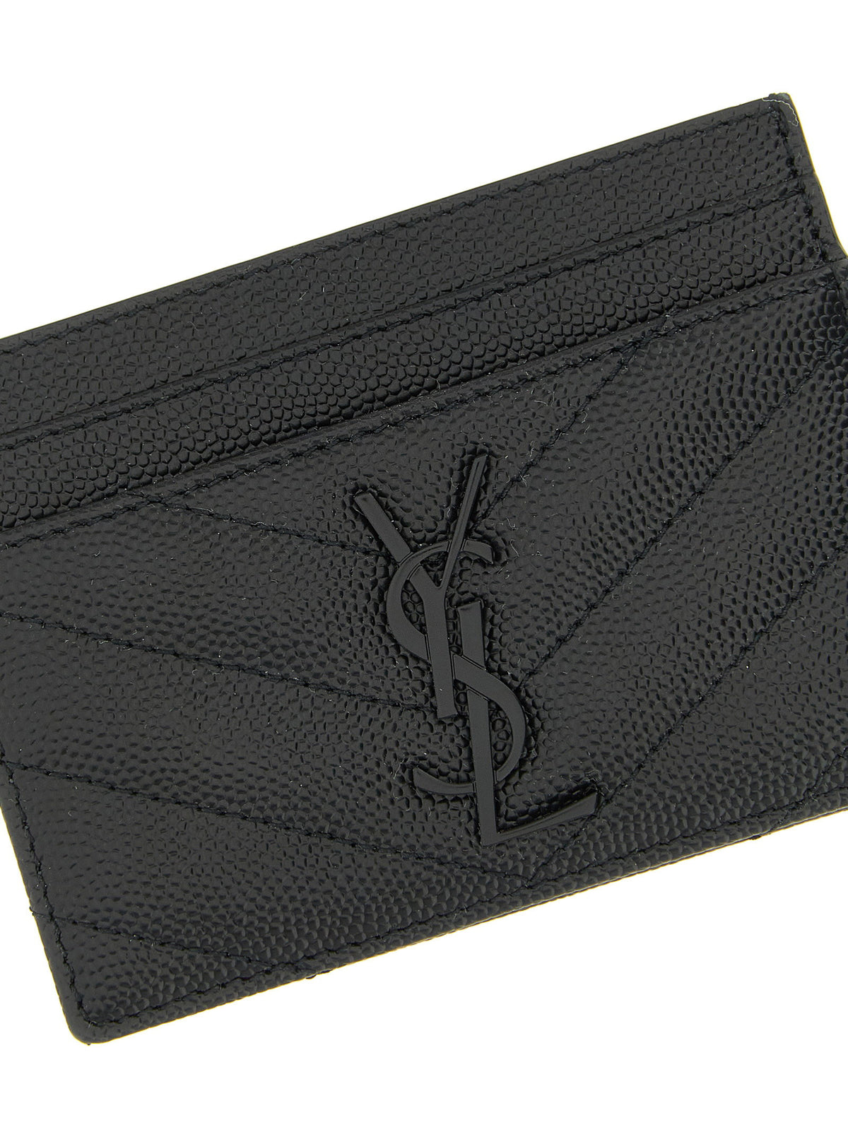 Saint Laurent Logo Matelassé Card Holder