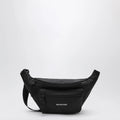Balenciaga Explorer black nylon belt bag with logo