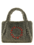 Stella Mccartney Shearling Logo Shopping Bag