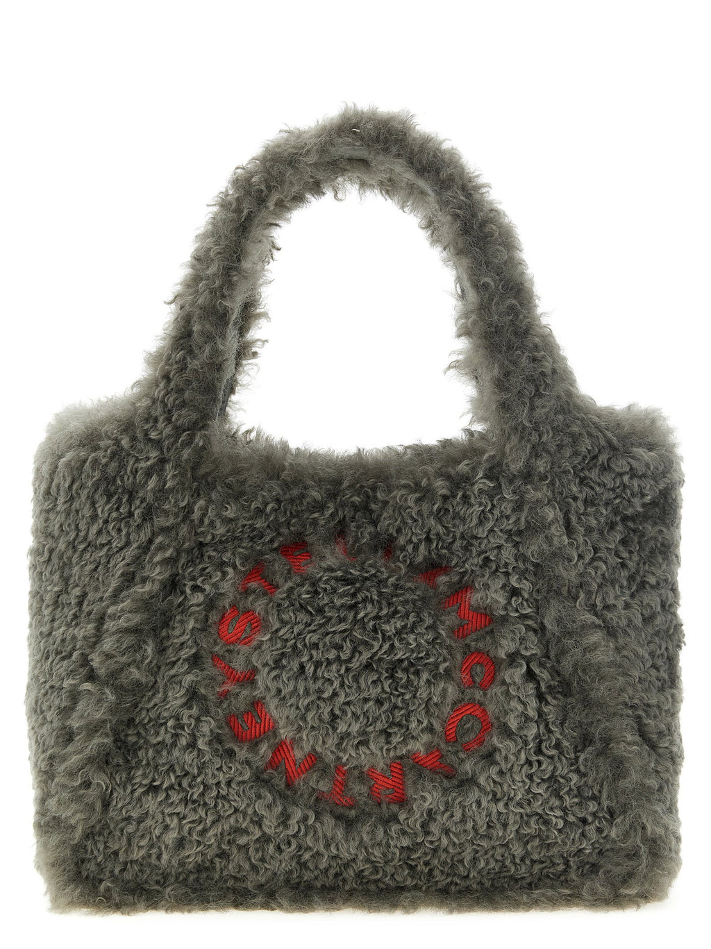 Stella Mccartney Shearling Logo Shopping Bag
