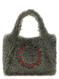 Stella Mccartney Shearling Logo Shopping Bag