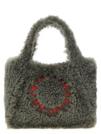 Stella Mccartney Shearling Logo Shopping Bag