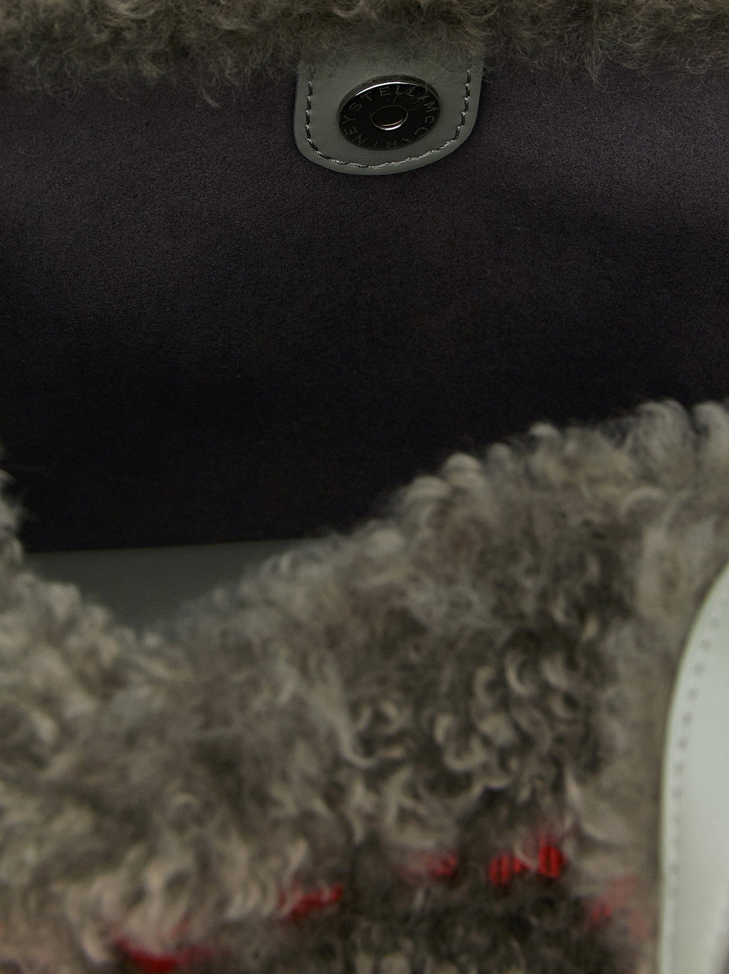 Stella Mccartney Shearling Logo Shopping Bag