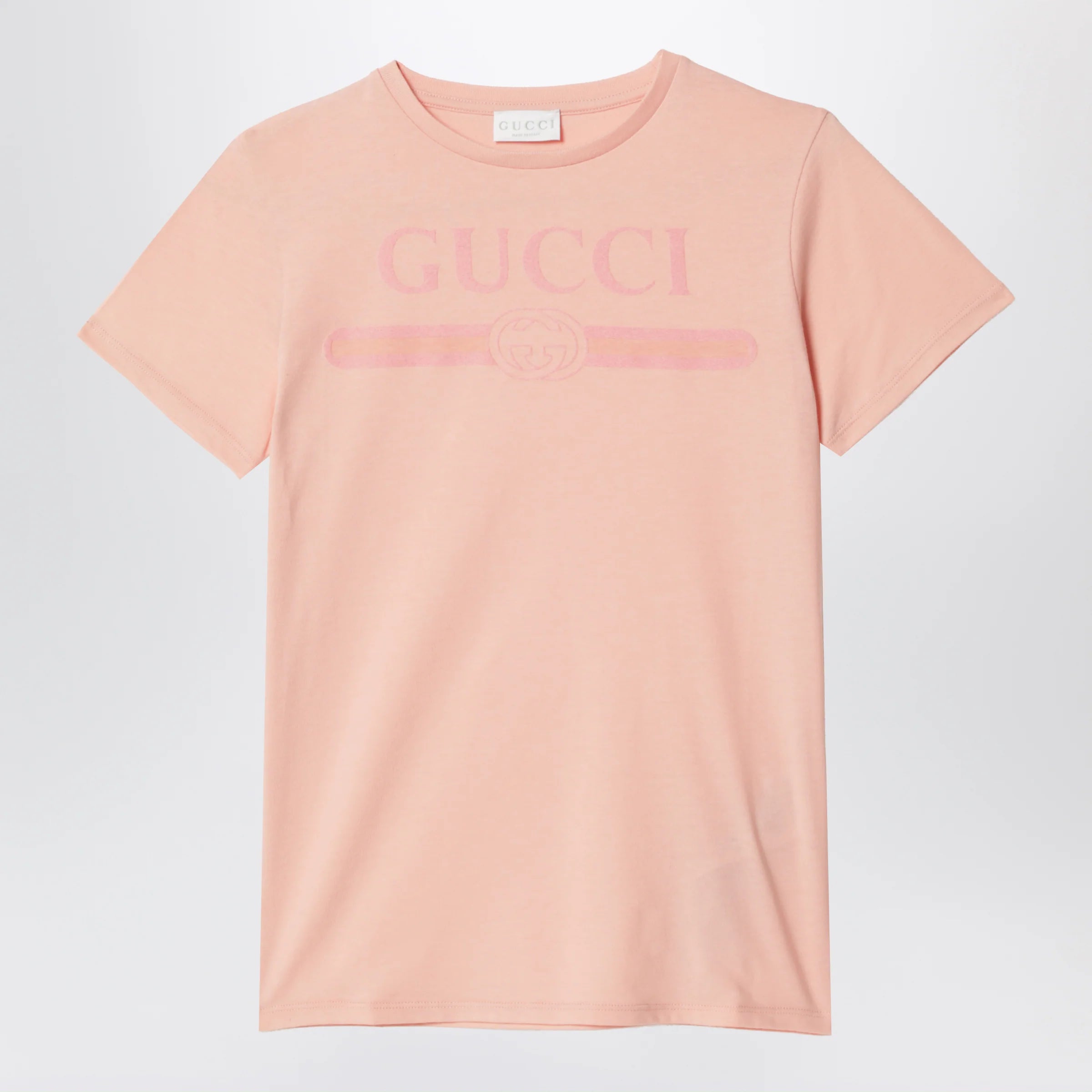GUCCI Pink T-shirt with logo print