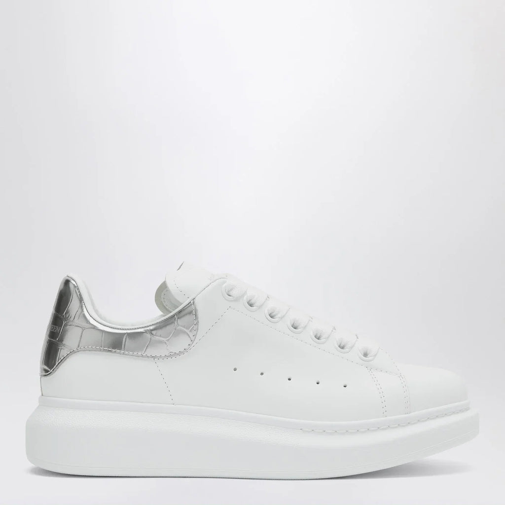 Alexander McQueen Oversize Sneakers white/silver croc