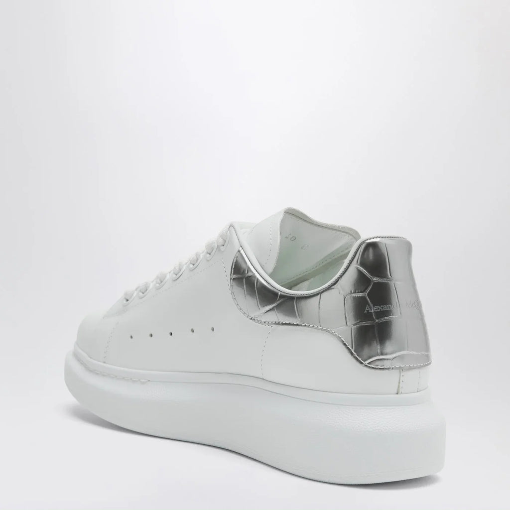 Alexander McQueen Oversize Sneakers white/silver croc