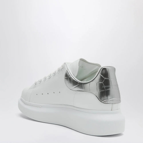 Alexander McQueen Oversize Sneakers white/silver croc