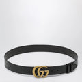 GUCCI Reversible Black/Brown Leather Belt with Double G Buckle