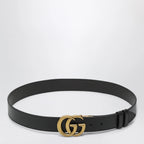 GUCCI Reversible Black/Brown Leather Belt with Double G Buckle