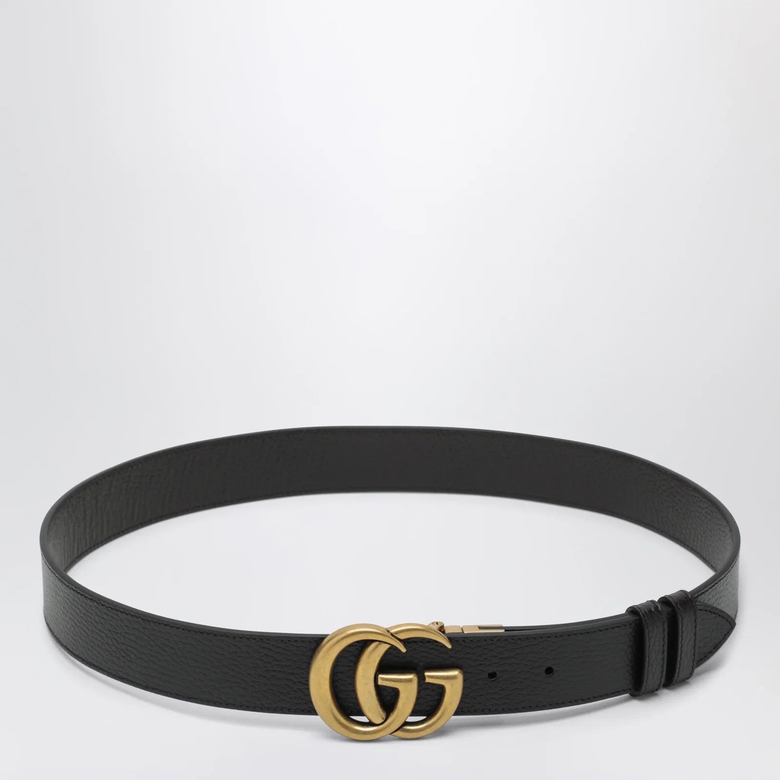 GUCCI Reversible Black/Brown Leather Belt with Double G Buckle