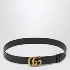 GUCCI Reversible Black/Brown Leather Belt with Double G Buckle