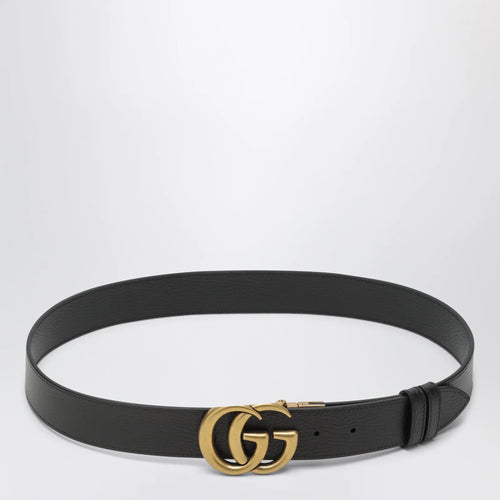 GUCCI Reversible Black/Brown Leather Belt with Double G Buckle