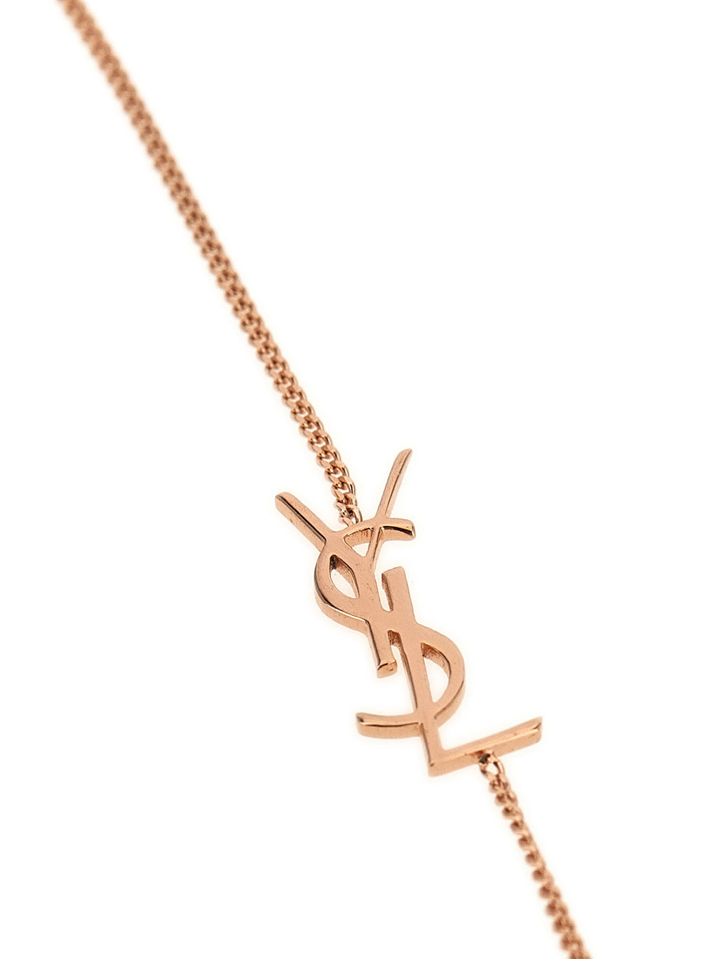 Saint Laurent Monogram Pendant Necklace