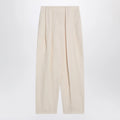 Stella McCartney Wide butter-coloured pants in linen blend