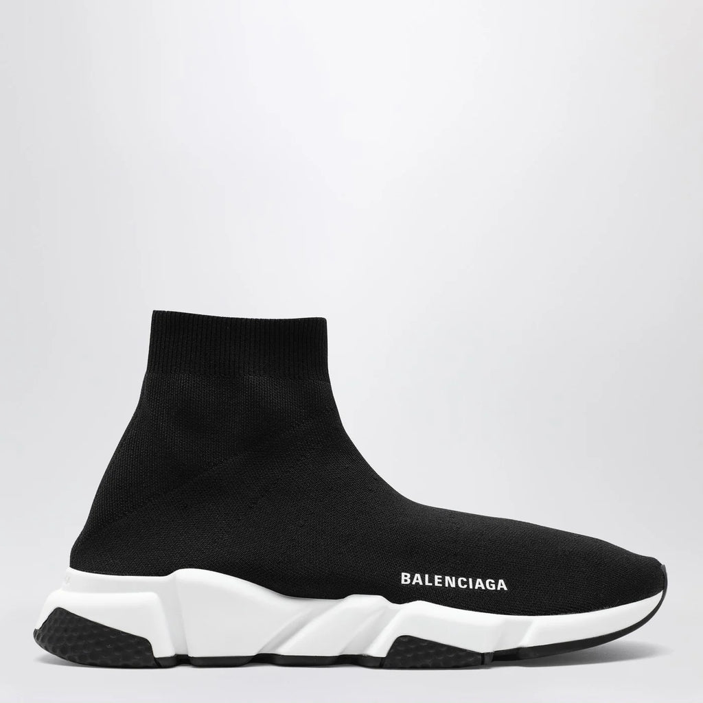 Balenciaga Black mesh and white Speed Sneakers