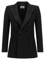 Saint Laurent Satin Lapel Blazer