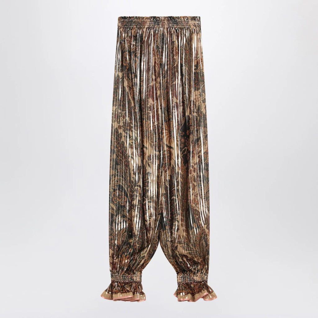 Valentino Pleated silk-blend trousers