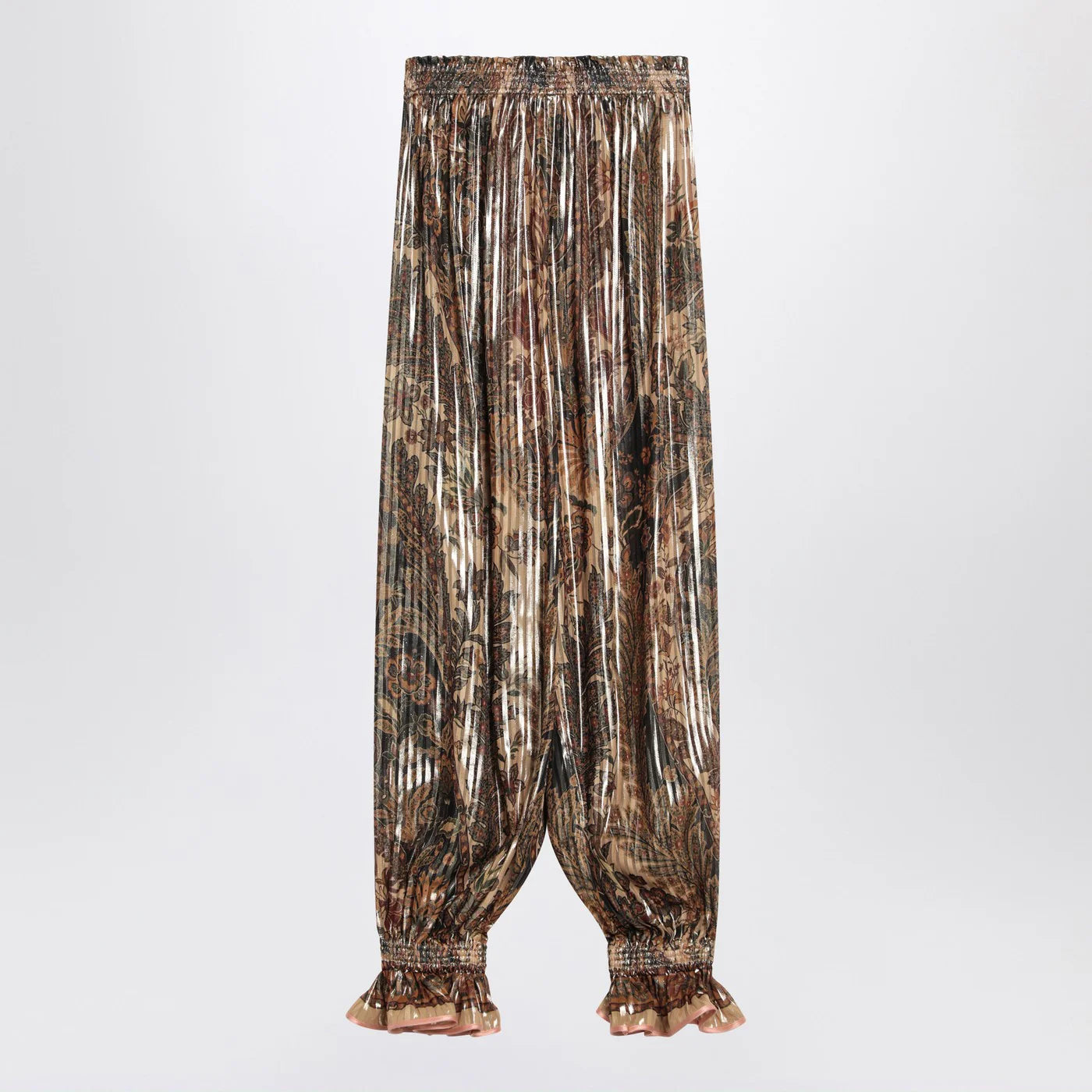 Valentino Pleated silk-blend trousers