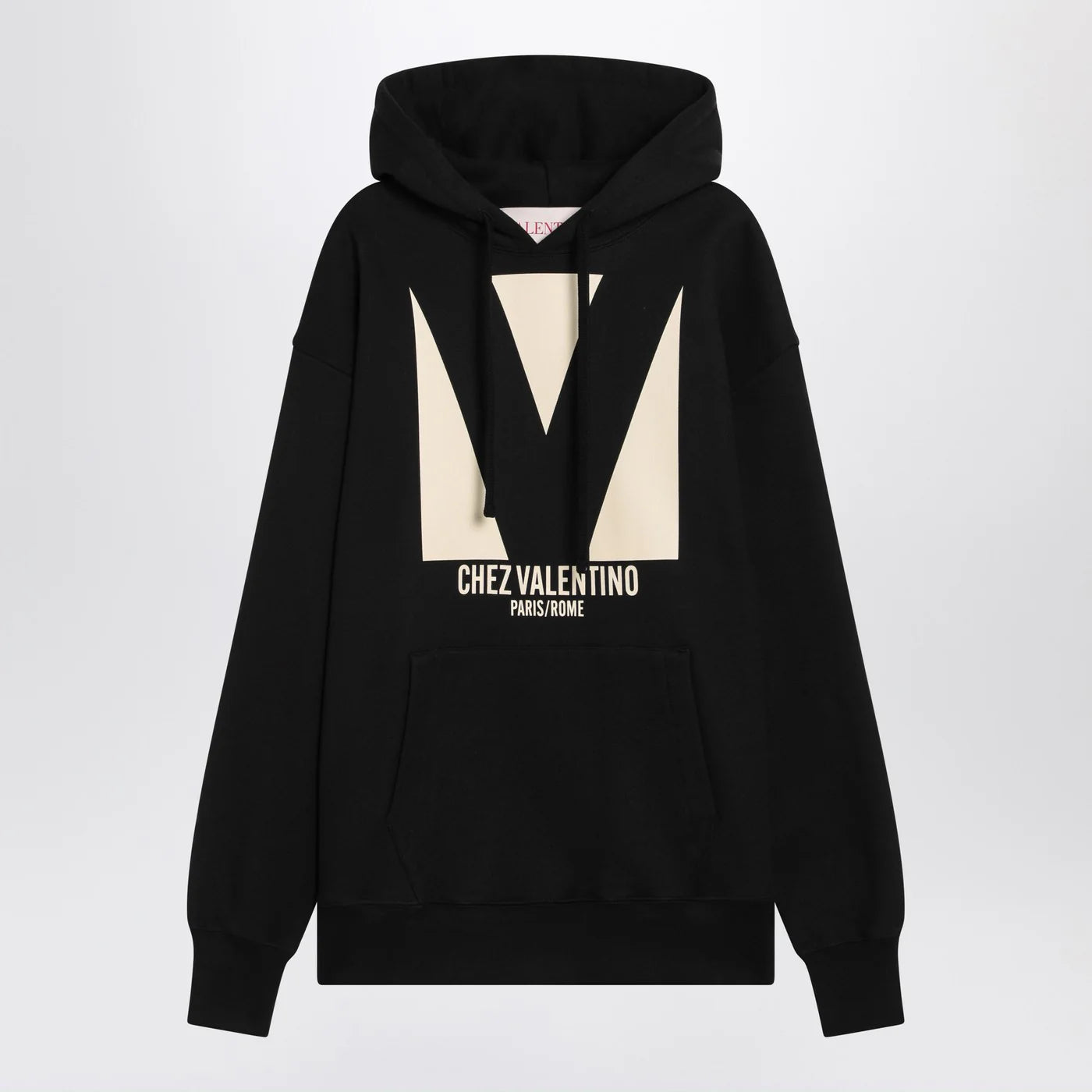 Black sweatshirt with Chez Valentino print