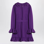 Valentino Purple wool and silk mini dress
