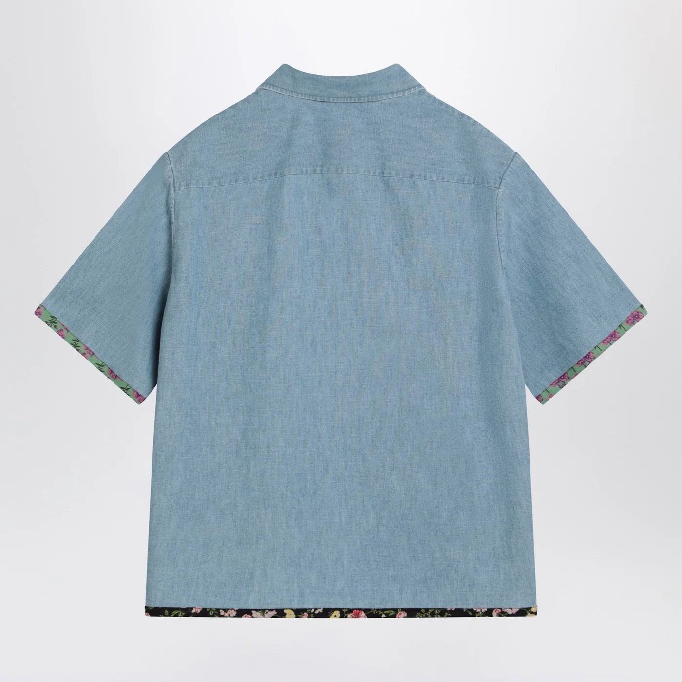 Valentino Denim shirt with floral trims
