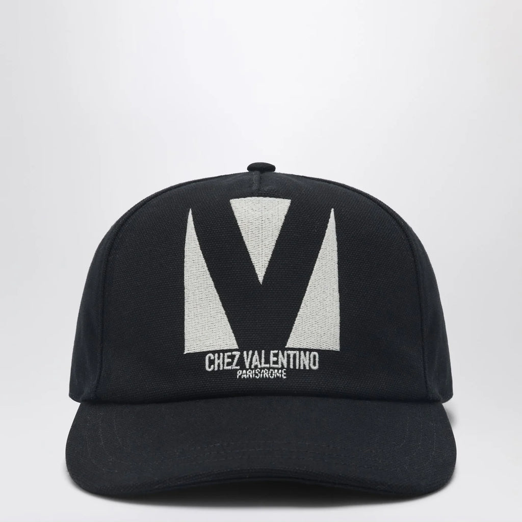 Valentino Garavani Chez Valentino black baseball cap
