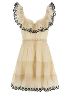Zimmermann Embroidered Frilled Mini Dress
