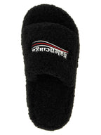 Balenciaga Furry Platform Slides