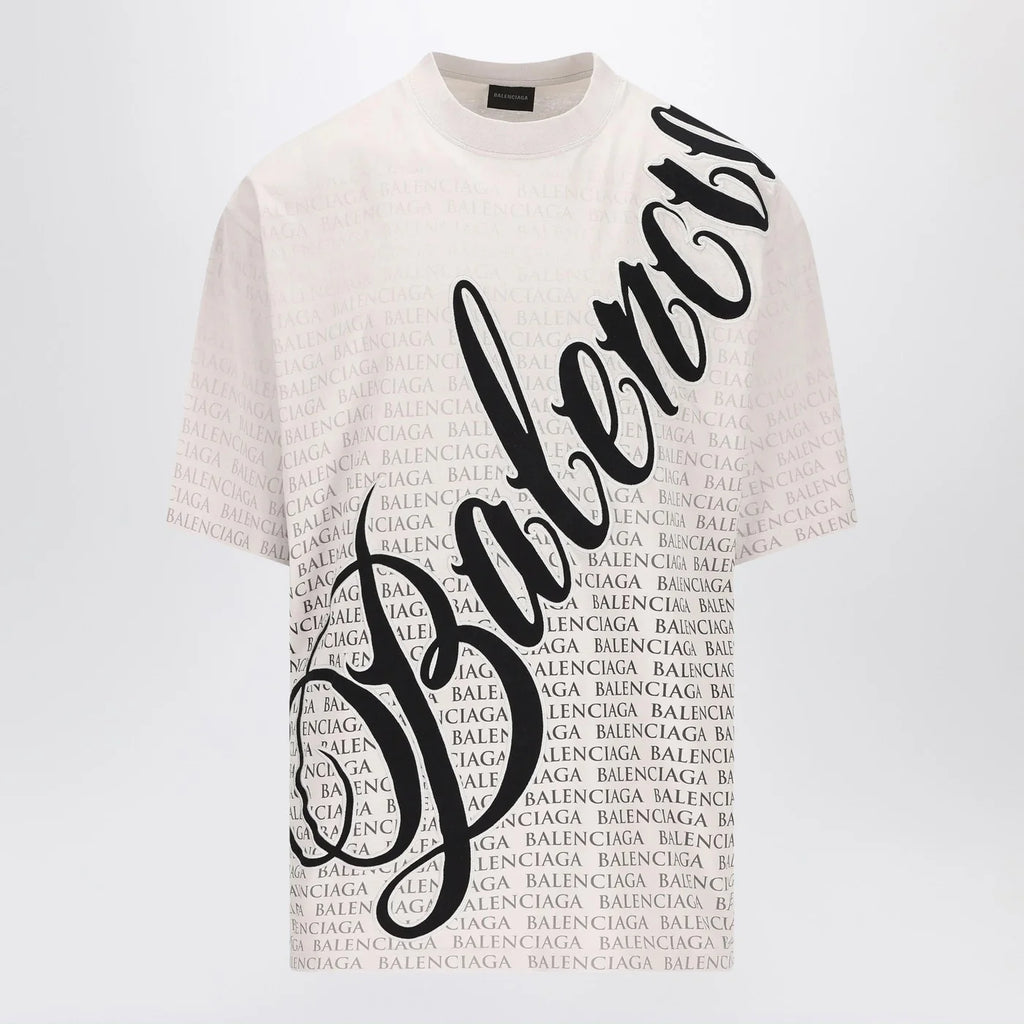 Balenciaga White Big B T-shirt