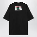 Balenciaga Bumper Stickers medium-fit cotton T-shirt in black