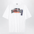 Balenciaga Bumper Stickers medium-fit cotton T-shirt in white